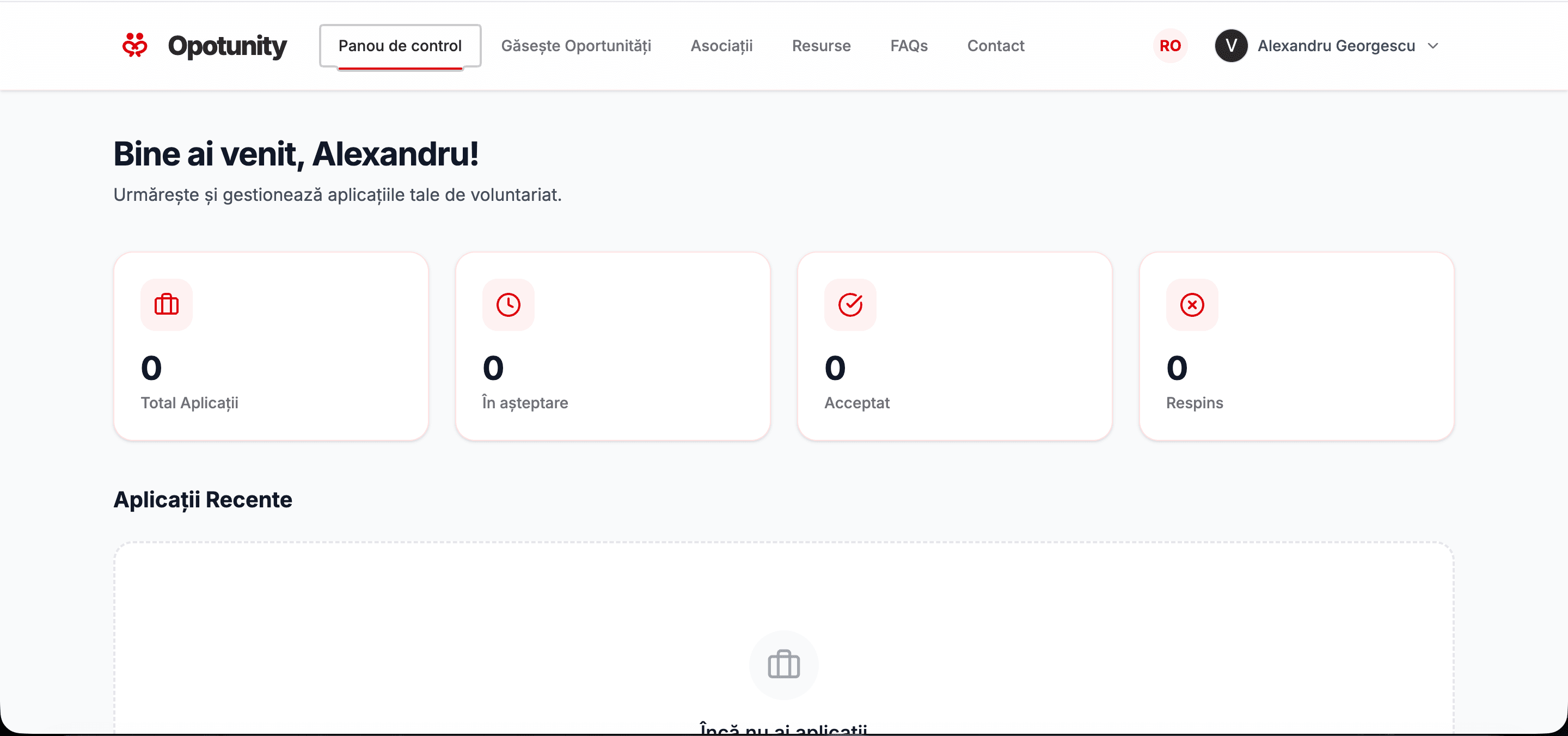 Personalized Volunteer Dashboard